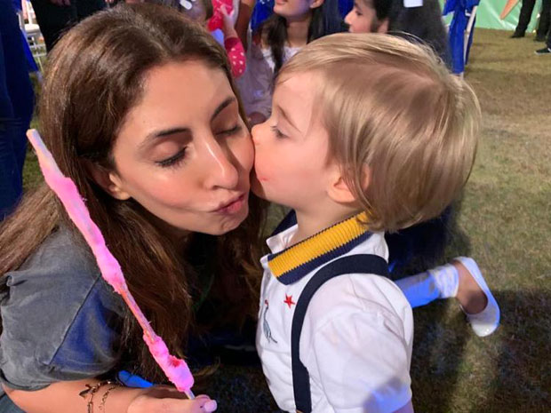 CANDY CRUSH! Shweta Bachchan gets KISSY from little Yash Johar in this adorable pic