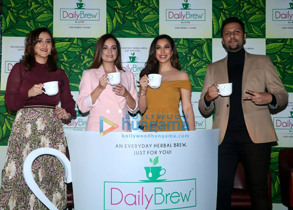 Dia Mirza and Sophie Choudry snapped at Daily Brew Tea launch in Mumbai Dia Mirza and Sophie Choudry snapped at Daily Brew Tea launch in Mumbai