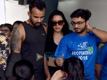 Farah Khan and Krishna Shroff and others at St Teresa Boys School for World Pet Adoption 2018