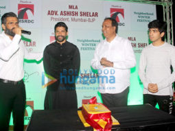 Farhan Akhtar, Suniel Shetty snapped at Ashish Shelar event at Bandra Reclamation