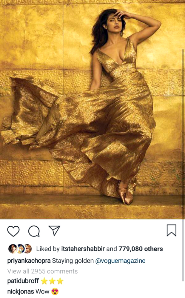 GOLDEN GIRL Priyanka Chopra gets a WOW from hubby Nick Jonas as she gears up for her Mumbai reception GOLDEN GIRL Priyanka Chopra gets a WOW from hubby Nick Jonas as she gears up for her Mumbai reception