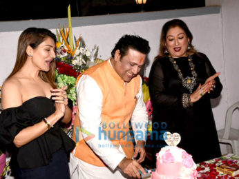 Govinda snapped with wife and daughter on his birthday