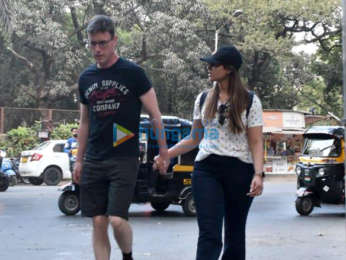 Ileana D'Cruz snapped with Andrew Kneebone spotted in Bandra