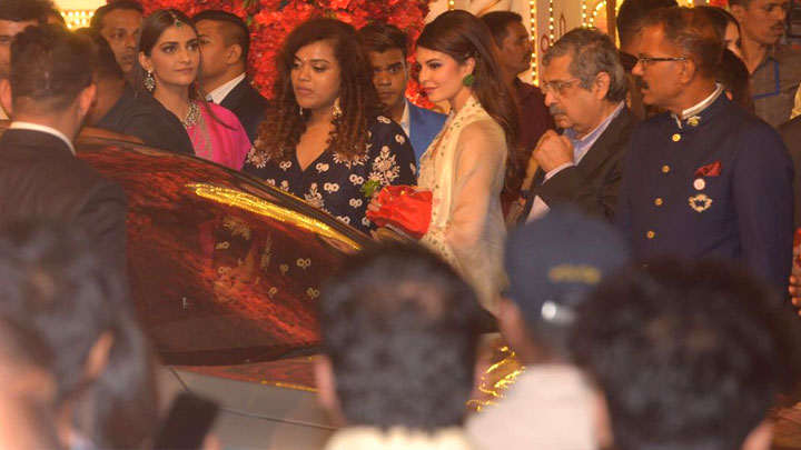 Jacqueline Fernandez looked gorgeous at Isha Ambani- Anand Piramal’s grand Wedding Celebrations