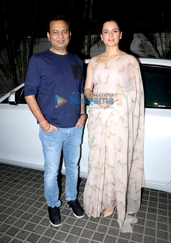 Kangana Ranaut and Kamal Jain spotted at Manikarnika promotions Kangana Ranaut and Kamal Jain spotted at Manikarnika promotions