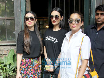 Karisma Kapoor, Amrita Arora and Anu Diwan snapped at Pali Village Cafe in Bandra