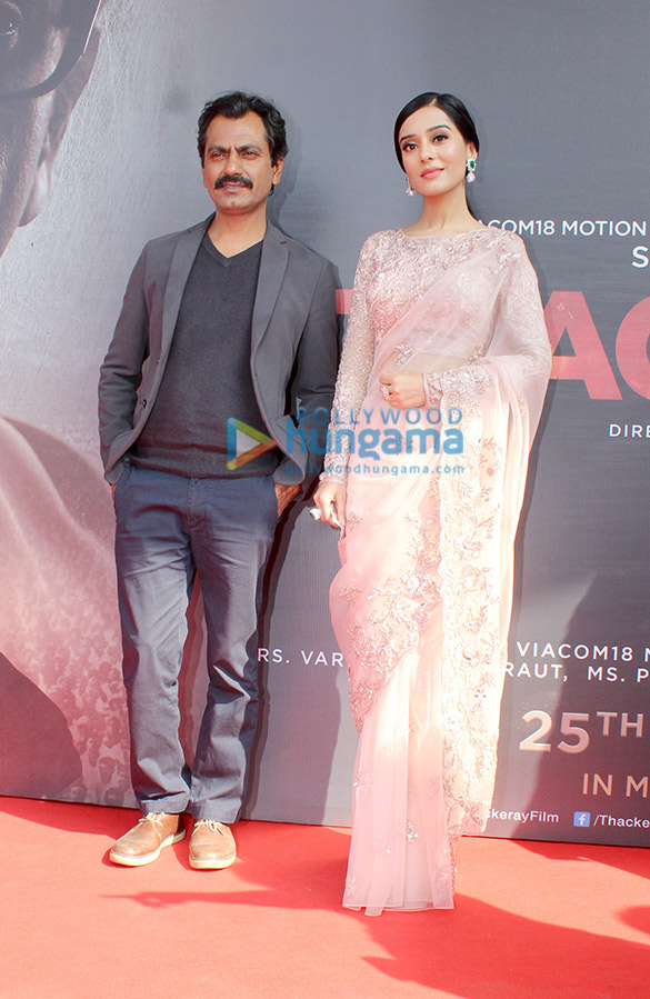 nawazuddin siddiqui amrita rao and others grace the trailer launch of thakeray 4
