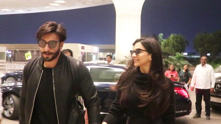Newly Weds Ranveer Singh and Deepika Padukone Spotted at Mumbai Airport