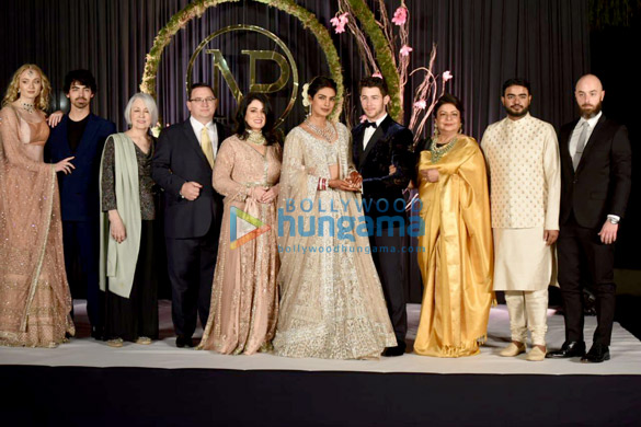 Priyanka Chopra and Nick Jonas along with their families snapped at their Delhi reception