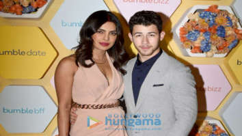 Priyanka Chopra and Nick Jonas snapped at an app launch in Delhi