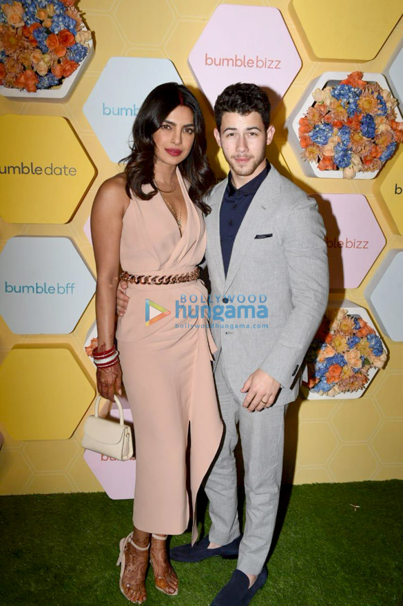Priyanka Chopra and Nick Jonas snapped at an app launch in Delhi