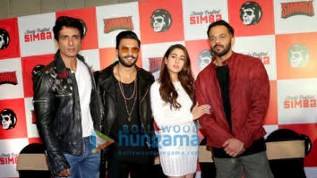 Ranveer Singh, Sara Ali Khan, Rohit Shetty, Sonu Sood snapped at press meet of Simmba at JW Marriott in Juhu