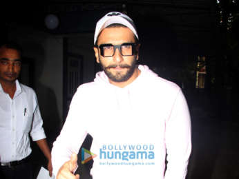 Ranveer Singh snapped at a dubbing studio