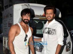 Riteish Deshmukh and Ashish Chowdhry spotted outside the gym in Bandra