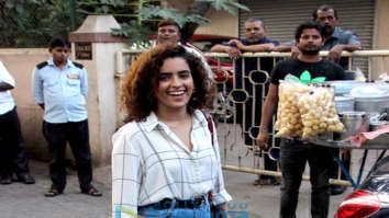 Sanya Malhotra, Akshaye Khanna and Rakeysh Omprakash Mehra snapped at a dubbing studio