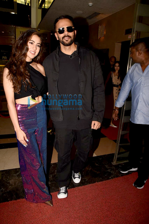 sara ali khan and rohit shetty snapped at the trailer launch of simmba 3
