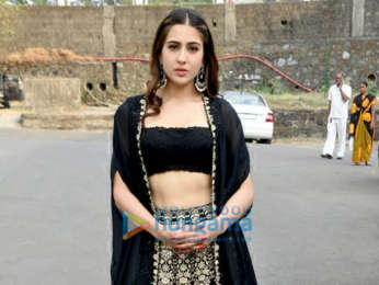 Sara Ali Khan snapped at the Reliance Studio for Kedarnath promotions