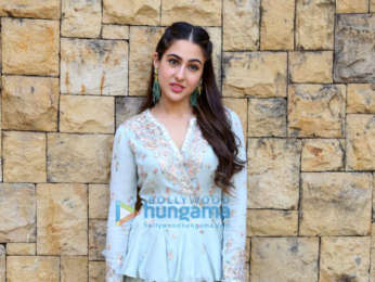 Sara Ali Khan snapped during media interactions for Kedarnath at JW Marriott in Juhu