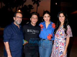 Shah Rukh Khan, Anushka Sharma, Katrina Kaif and Aanand L Rai snapped during Zero promotions at Taj Lands End, Bandra