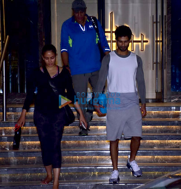 shahid kapoor and mira rajput snapped at the gym 2