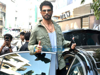 Shahid Kapoor snapped after a photoshoot in Bandra