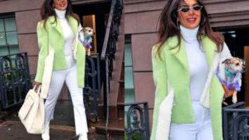 Slay or Nay: Priyanka Chopra in Wolford and Saks Potts with her pet pick Diana in NYC