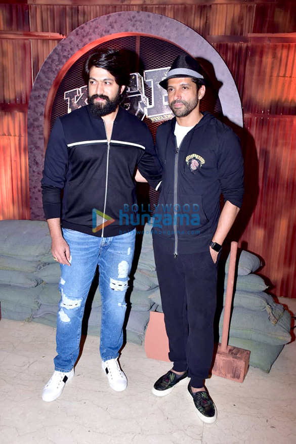 south actor yash and farhan akhtar grace the trailer launch of the film kgf 2