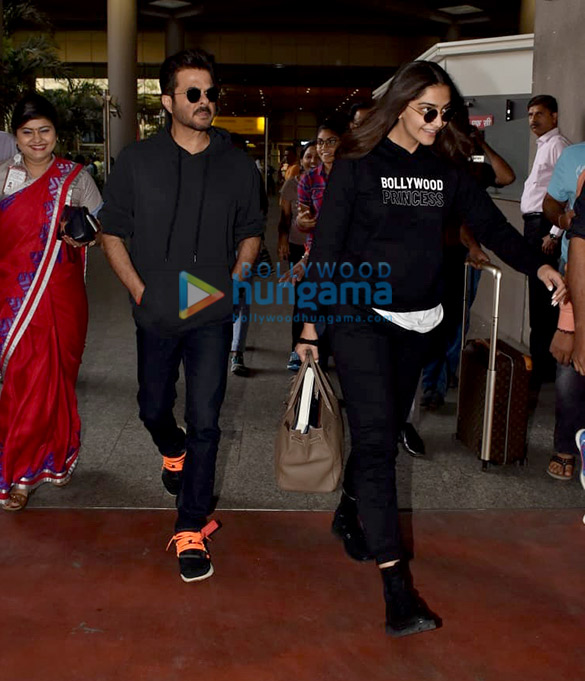 Anil Kapoor and Sonam Kapoor Ahuja snapped at the airport Anil Kapoor and Sonam Kapoor Ahuja snapped at the airport