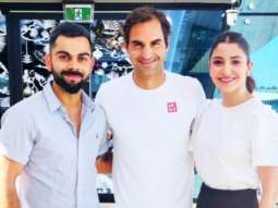 Anushka Sharma and Virat Kohli meet Roger Federer at Australian Open