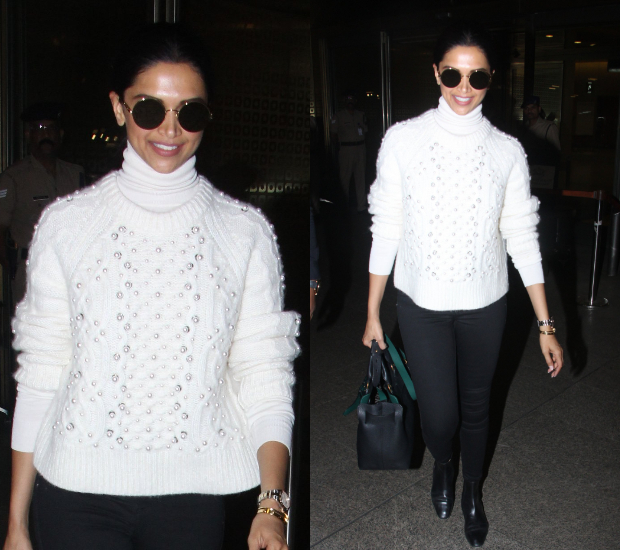 Deepika Padukone monochrome airport style (3)