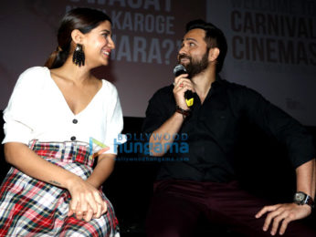 Emraan Hashmi and Shreya Dhanwanthary promote 'Why Cheat india' at Carnival Cinemas in Mumbai