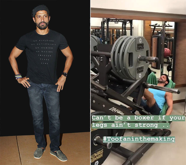Farhan Akhtar trains for Toofan; gives a glimpse of his gymming sessions on Instagram Farhan Akhtar trains for Toofan; gives a glimpse of his gymming sessions on Instagram