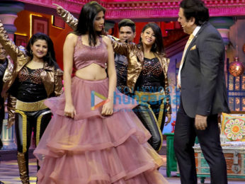 Govinda and Mishika Chourasia snapped promoting their film Rangeela Raja