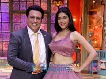 Govinda and Mishika Chourasia snapped promoting their film Rangeela Raja