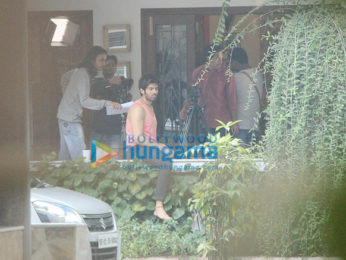 Kriti Sanon and Kartik Aaryan spotted at Maddock Films' office