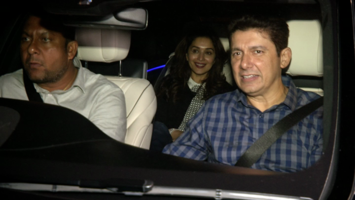 Madhuri Dixit with Family Spotted at Sushant Singh Rajput’s House, Bandra