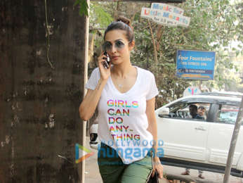 Malaika Arora snapped at a salon in Bandra