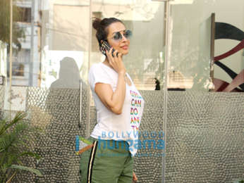 Malaika Arora snapped at a salon in Bandra