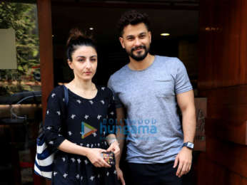Neha Dhupia, Angad Bedi, Soha Ali Khan and Kunal Khemu spotted at Salt Water Cafe in Bandra