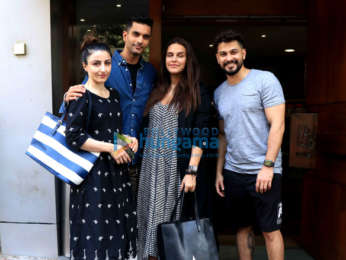 Neha Dhupia, Angad Bedi, Soha Ali Khan and Kunal Khemu spotted at Salt Water Cafe in Bandra