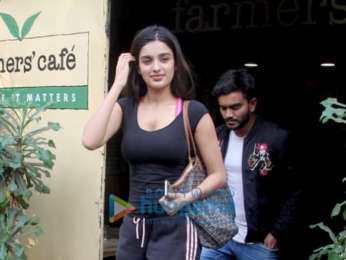 Nidhhi Agerwal spotted at Farmers’ Cafe in Bandra