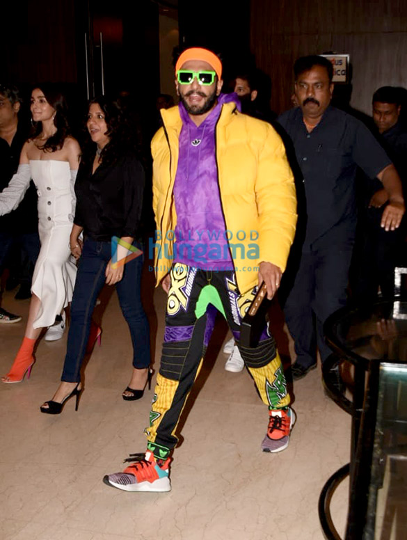 ranveer singh alia bhatt and others snapped at the trailer launch of gully boy 2