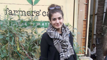 Raveena Tandon snapped at Farmers’ Cafe in Bandra