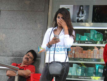 Rhea Chakraborty snapped at a salon in Bandra