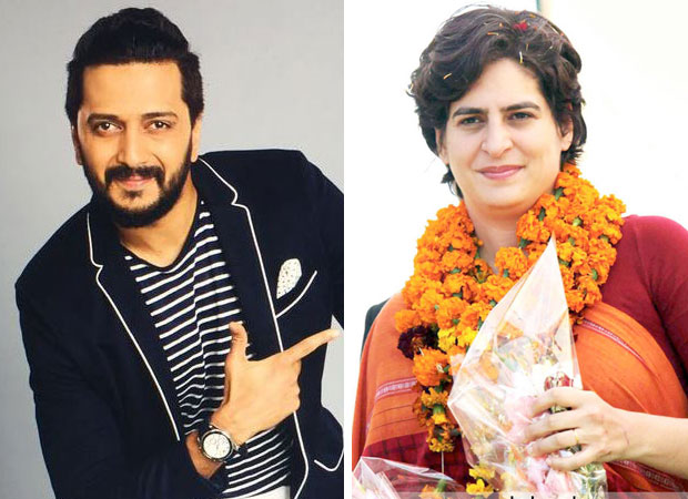 Riteish Deshmukh congratulates Priyanka Gandhi via Twitter Riteish Deshmukh congratulates Priyanka Gandhi via Twitter