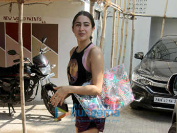 Sara Ali Khan spotted outside the gym in Bandra
