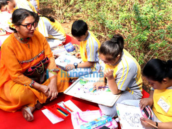 Shabana Azmi and Tanvi Azmi attend the Mijwan painting and drawing competition for children who are specially abled