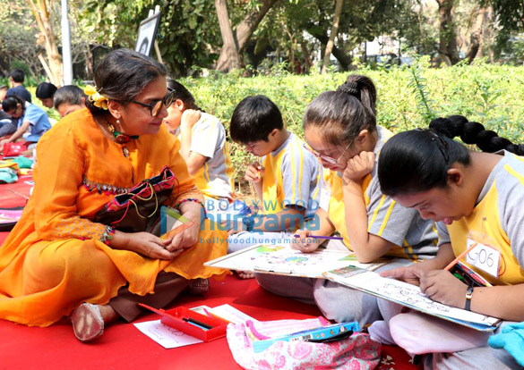 shabana azmi and tanvi azmi attend the mijwan painting and drawing competition for children who are specially abled 3