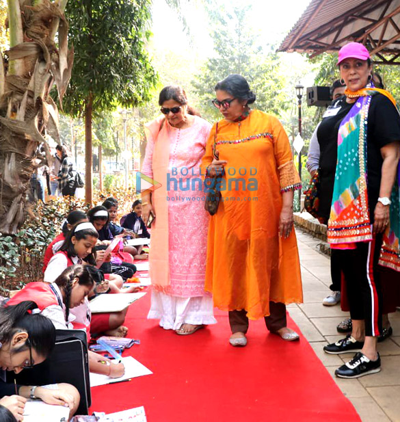 shabana azmi and tanvi azmi attend the mijwan painting and drawing competition for children who are specially abled 5