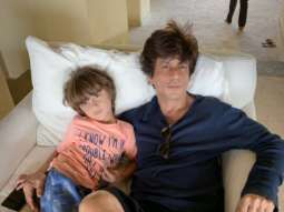 Shah Rukh Khan and AbRam Khan have a lazy weekend
